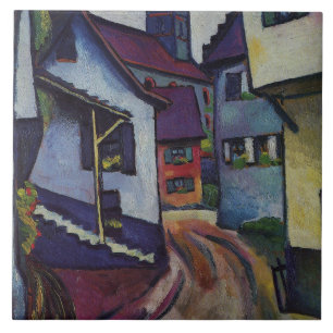 Azulejo Calle Con Iglesia En Kandern August Macke