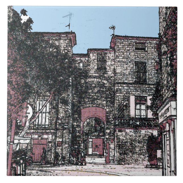 Azulejo Calle de Pezenas, Francia (Frente)