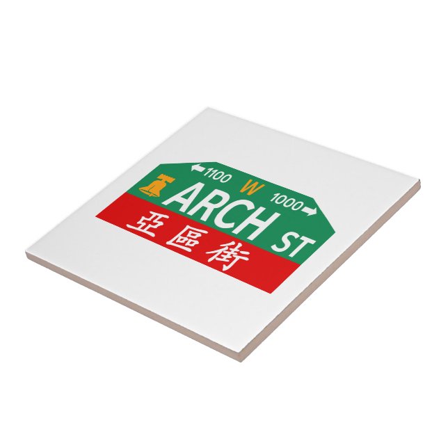 Azulejo Calle del arco, Philadelphia, placa de calle del (Lado)