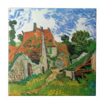 Azulejo Calle del pueblo por Vincent van Gogh<br><div class="desc">Village Street de Vincent van Gogh es una pintura arquitectónica antigua de un post de arte fino que presenta una hilera de casas de campo en un carril rural de la ciudad de Auvers, Francia. Sobre el artista: Vincent Willem van Gogh fue un pintor impresionista de post cuyo trabajo fue...</div>
