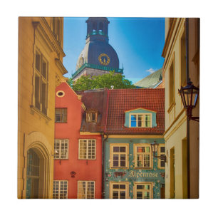Azulejo Calle en el casco antiguo  Estonia