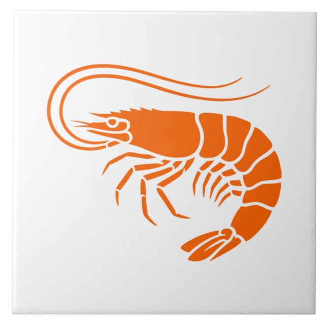 Azulejo Camarón Naranja (Frente)
