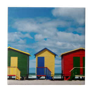 Azulejo Cambia de habitación. Playa Muizenberg, Ciudad del