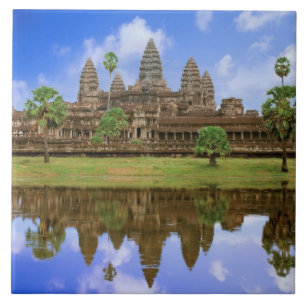 Azulejo Camboya, Kampuchea, templo de Angkor Wat.