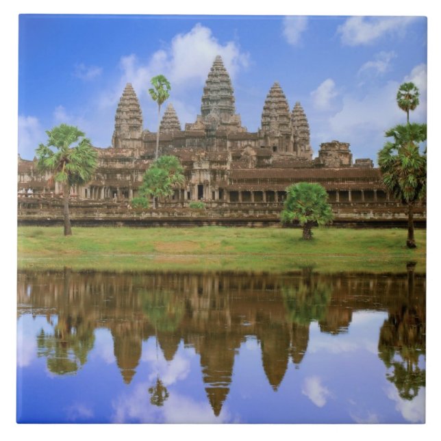 Azulejo Camboya, Kampuchea, templo de Angkor Wat. (Frente)