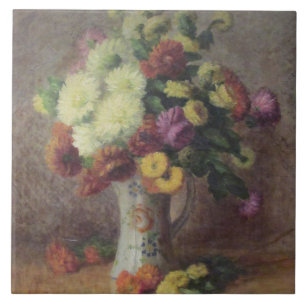 Azulejo Camille Bouvagne Vintage Un Bouquet de flores