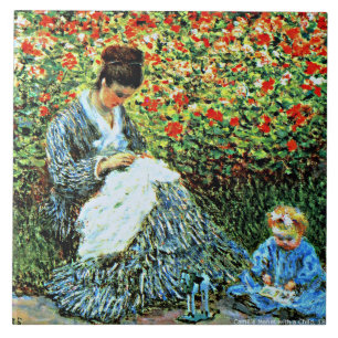 Azulejo Camille Monet y el niño,