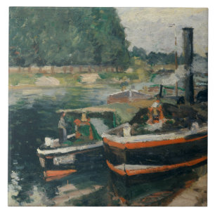 Azulejo Camille Pissarro - Barges en Pontoise
