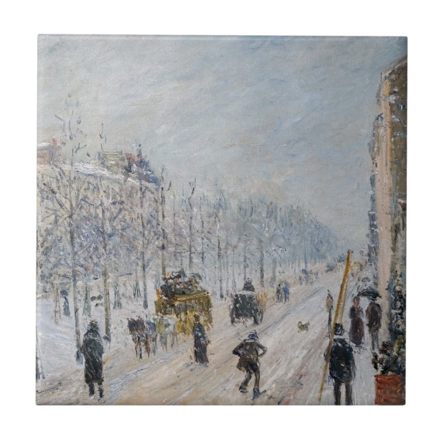 Azulejo Camille Pissarro - Boulevares exteriores, efecto n (Frente)