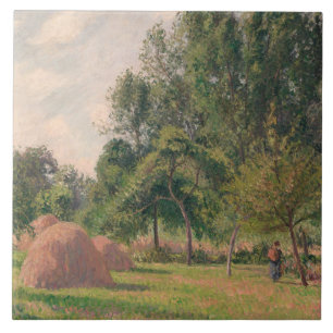 Azulejo Camille Pissarro - Haystacks, mañana, Eragny