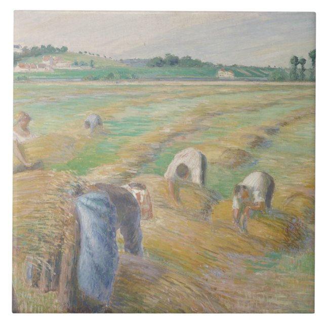 Azulejo Camille Pissarro - La cosecha (Frente)