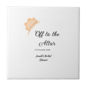 Azulejo Camino al altar gorra naranja sombrero despedida d