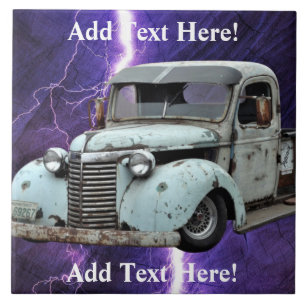 Azulejo Camión azul vintage