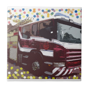 Azulejo Camión de bomberos