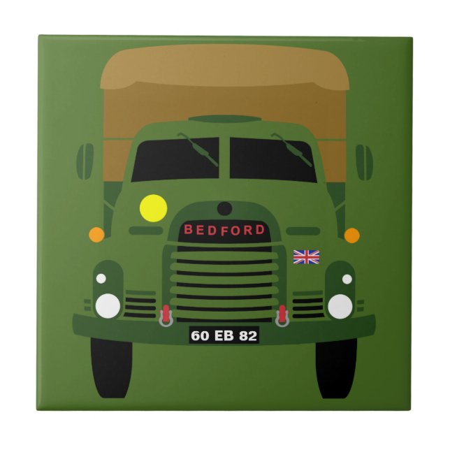 AZULEJO CAMIÓN DE VETERANO DEL EJÉRCITO BRITÁNICO PERSONAL (Frente)