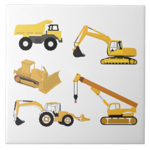 Azulejo Camiones de construcción niños