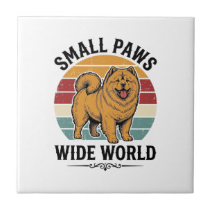 Azulejo Camisa de Chow Chow Pequeñas Patitas Mundo Amplio