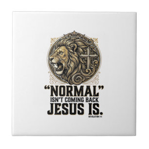 Azulejo Camiseta Cristiana Cruz León Jesús Está Volviendo