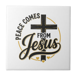 Azulejo Camiseta Cruz Cristiana Jesús Es La Paz