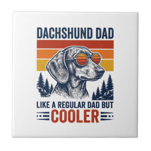 Azulejo Camiseta Dachshund Papá Como un Papá Normal Pero M