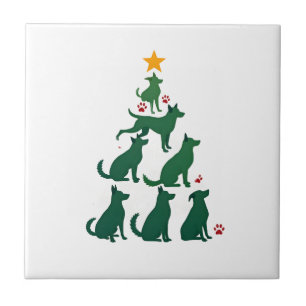 Azulejo Camiseta de árbol de Navidad para perros - Navidad
