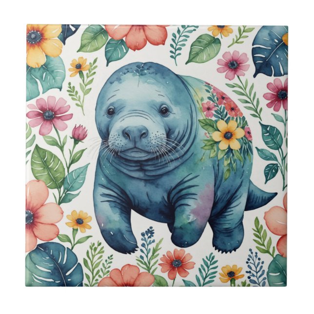 Azulejo Camiseta de bebé de Manatee (Frente)