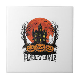 Azulejo Camiseta de calabaza fantasma de la época de la fi