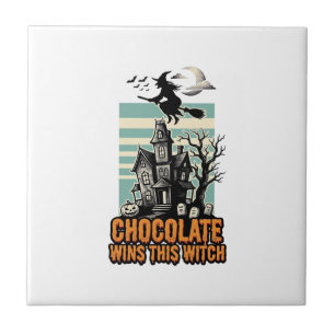 Azulejo Camiseta de chocolate de bruja Diseño de regalo du