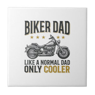 Azulejo Camiseta de cita de motocicleta vintage para papá