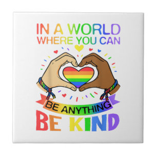 Azulejo Camiseta de Conciencia de Igualdad de Arcoiris de 