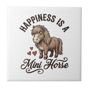 Azulejo Camiseta de diseño de caballo miniatura grabado vi