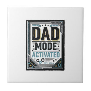 Azulejo Camiseta de diseño de grabado vintage activado mod