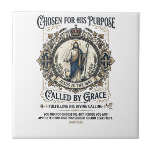 Azulejo Camiseta de electricista Jesús Diseño basado en la