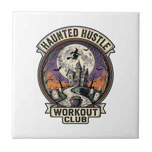 Azulejo Camiseta de entrenamiento de Halloween Haunted Hus