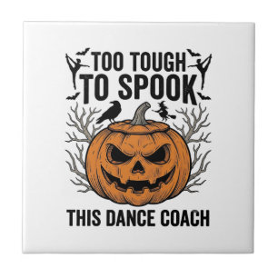 Azulejo Camiseta de grabado de calabaza de Halloween para 
