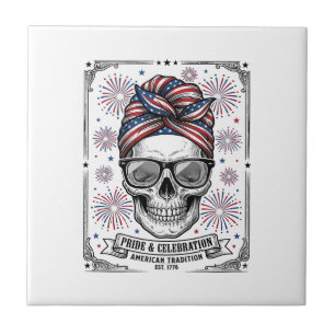Azulejo Camiseta de grabado vintage fuegos artificiales cr