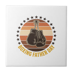 Azulejo Camiseta de guantes vintage del día del padre boxe