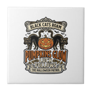 Azulejo Camiseta de guardia de seguridad de Halloween con