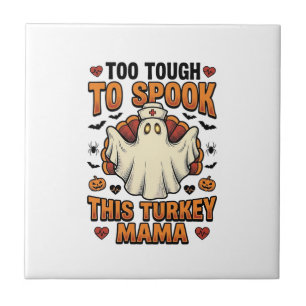Azulejo Camiseta de Halloween de Mamá Pavo con Enfermera F