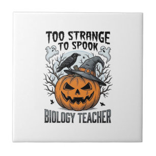Azulejo Camiseta de Halloween para profesor de biología Cu