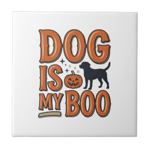 Azulejo Camiseta de Halloween Vintage Dog Is My Boo Diseño
