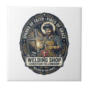 Azulejo Camiseta de la tienda de metal de Jesus Welder Ins