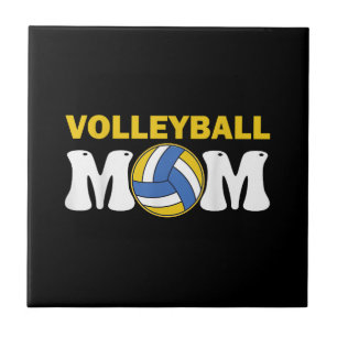 Azulejo Camiseta de madre de voleibol femenino divertida p