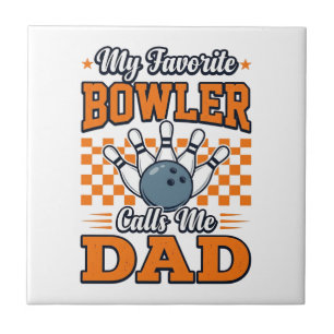 Azulejo Camiseta de Papá de Bolos Mi Bolichista Favorito M