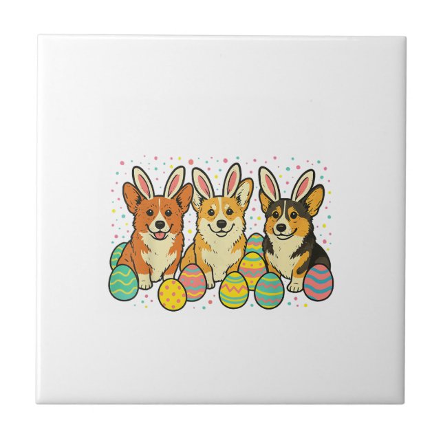 Azulejo Camiseta de Pascua Corgi_1 (Frente)