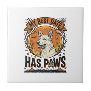 Azulejo Camiseta de perro de Halloween para padres orgullo