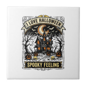 Azulejo Camiseta de sentimiento de Halloween Diseño de cas