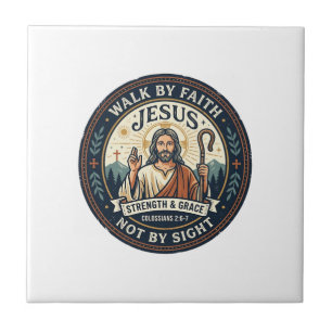Azulejo Camiseta de tendencia de cafe Jesus Matcha gráfico