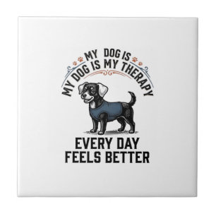 Azulejo Camiseta de Terapia Canina Regalo de Perro Grabado