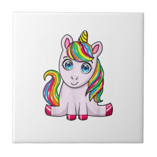 Azulejo Camiseta de unicornio del escuadrón arcoíris de un